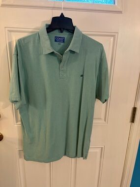 Coast Men's Collared Polo in Seafoam Green